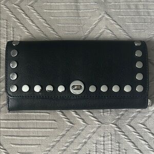 MICHAEL Michael Kors Black and Silver Studded Wallet